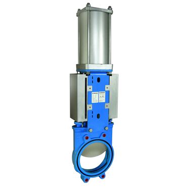 Knifegate valve Series: EB Type: 5404 Ductile cast iron Pneumatic operated Wafer type
